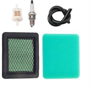 17211-zl8-023 Air Filter with BPR6ES Spark Plug Fuel Line Filter Compatible with Gcv160 Gcv190 Gc160 Gc190 Gc135 Gcv135 Gx100 Troy Bilt TB130 Lawn Mower Air Cleaner Element