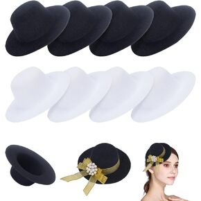 NBEADS Mini Top Hat, Tall Hat Fascinator Base Cocktail Tea Party Headwear