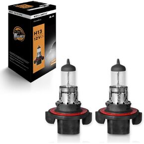 9008 H13 60/55W Car HeadLight Bulbs, Halogen Bulb Clear Quartz Glass Auto Light Lamp, Auto H13 9008 Super Car Headlight Bulbs Fog Lamp Bulbs H13 9008 Extra White halogen bulb(2PCS)