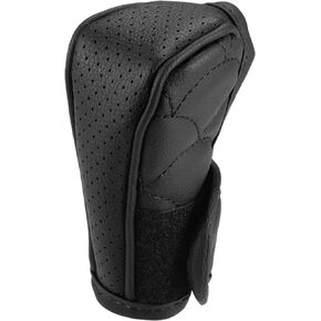 Car Shift Knob Cover with Breathable Design Universal Vehicle Interior Shift Gear Cover Trim Accessories Decorative Faux Leather Black