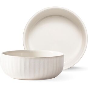 Fringe Studio Canvas Stream Small Ribbed Bisque Pet Bowl, PetShop Collection (506001) in Saudi Arabia