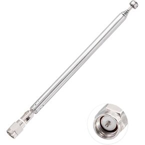 Bingfu 6-Section SMA Male Telescopic Antenna Compatible with RTL-SDR Blog V3 Dongles HackRF One SDR Nooelec RTL-SDR v5 Radio Communication Antenna Replacement