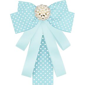 Polka Dots Bow Ties Ribbon Shirt Collar Decoration Brooch Pin
