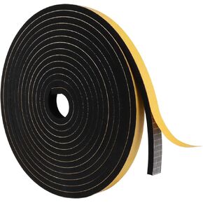Weather Stripping Door Seal Self Adhesive Seal Strip High Density Foam Tape for Insulating Door Frame, Window, Air Conditioner (1/2 ''x 1/4 '' x 16.5 Ft)