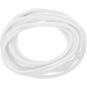 uxcell Silicone Foam Seal Strip, 8mm(0.31") Dia 2 Meters(6.56 Ft) Long Sponge Rubber Weather Seal Strip Round Rubber Cord Solid for Machinery and Industries, White
