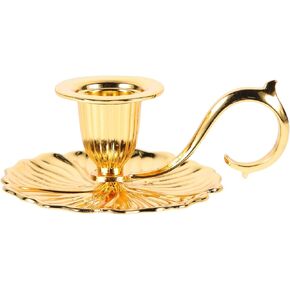 Luxshiny Retro Taper Candle Holder, Vintage Candlestick Holders with Handle tealight Candle Rack Candle Pillar Stand Home Decor (As Shown)