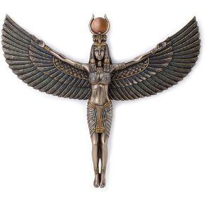 Veronese Design Egyptian Goddess Isis Spreading Wings Wall Plaque 11.8" Tall
