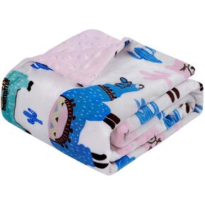 TILLYOU Soft Silky Minky Baby Blanket for Girls, Sensory Bedding Blanket with Dotted Backing, Fleece Plush Blanket for Nursery Crib, Stroller, Toddler Bed, Carseat, Alpaca Cactus Pink 30x40 in Kuwait