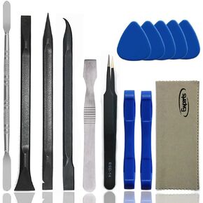 Ewparts Spudger Tool Kit Pry Tools for Electronics Components Repair with Metal Spudger Plastic Spudger Tweezers Opening Tool for Laptop,Mobile,iPhone,PSP,Tablet,MacBook,ipad Repair Pry Tool Kit