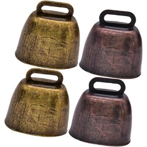 4pcs Pet Anti- Lost Bell Vintage Cow Bells Bell Ornament Tiny Bells Small Shepherd Ring The Bell Accessories Iron Noise Makers Farm Bells Cow Bell Decorations Ringing Bells