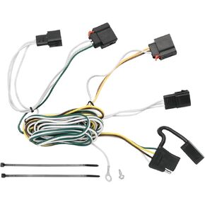 Tekonsha 118425 T-One® T-Connector Harness, 4-Way Flat, Compatable with 2007-2013 Jeep Grand Cherokee Black