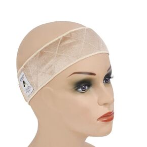 YANTAISIYU 1 Piece Wig Grip Headband Non-slip Wig Scarf Adjustable Wig Grip Band for Women Wigs (Beige)