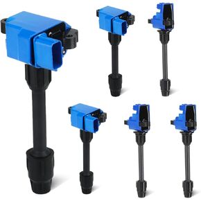 Set of 6 Ignition Coil Pack 3L Compatible with 1996 1997 1998 1999 Infiniti I30 3.0L V6, 1995 1996 1997 1998 1999 Nissan Maxima 3.0L V6 Replace UF138 UF139 5C1165 5C1166