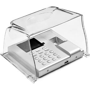 Clear Plastic Time Clock Cover Weatherproof, Time Attandence Machine Rain Cover for Door Keypad Outdoor/Access Control System