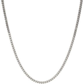 PORI JEWELERS Sterling Silver Italian 2.5mm, 3.5mm, 4.5mm Franco Square Box Link - Made in Italy - Available in Silver Color - Lengths 16"-30"