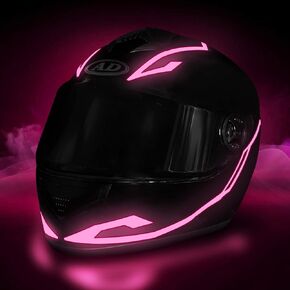 Motorcycle Helmet Light,3 Modes Driving EL Light Strips,Recharge Helmet Light Strip,Night Riding Signal Light Decoration Kit