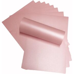 10 x A4 Petals Pink Pearlescent Shimmer Paper Double Sided 32lb Bond Suitable for Inkjet and Laser Printers