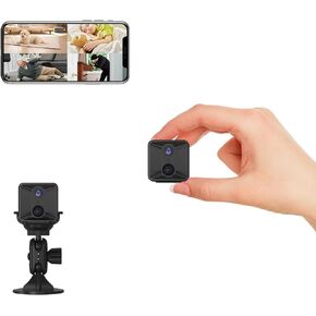 Mini WiFi Hidden Camera 4K HD Wireless Nanny Portable Security Cameras, Motion Detection Alerts, Auto Night Vision, 120 Days Standby,Free Cloud Storage, Surveillance Cam for Home Indoor