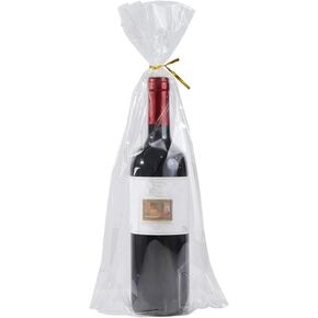 100ct Bakery Cello Treat Bags with Ties Gusset Bottom in Medium Size (9" x 15" + 3")