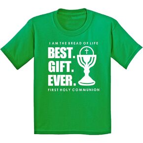 First Holy Communion T-Shirt for Boys and Girls, Catholic Sacrament Gift