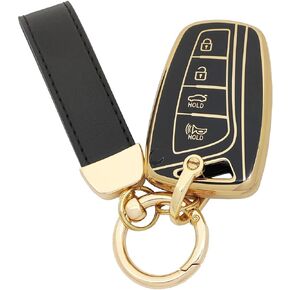 TPU Protector Key Fob Cover Case fit for Hyundai Santa fe Genesis G80 Equus Azera Smart Keyless Entry Key Fob