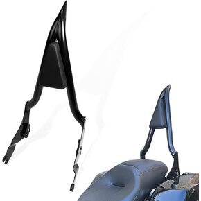 Motorcycle Sissy Bar Backrest 22" Rear Passenger Purpose Seat Back Pad Cushion Pad Compatible with Harley Touring Road King Road Glide Street Glide Electra Glide Ultra Limited 2009-2024 Black