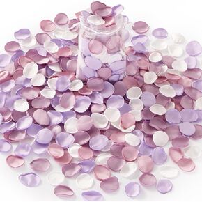 Alecono 𝟰𝟬𝟬𝙋𝙘𝙨 Silk Rose Petals, Fake Pink Rose Petals for Wedding Proposal Flower Girl Basket, Flower Petals to Throw at Wedding for Birthday Party Decoration