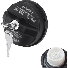 1 PC Car Fuel Tank Cap, ABS Plastic Locking Gas Cap, Sealing Cover with Keys, Fuel Tank Cap Replacement, Petrol Cap, Automotive Part, Compatible with Dodge Jeep Chrysler (Black)