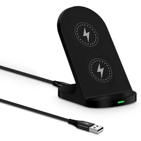 Wireless Charger Android, Samsung Wireless Charger Fast Charging for Samsung S24 S24 Ultra S24+ S23FE S22 S21 Z Fold 5 Z Flip 5,Wireless Phone Charger Stand for Google Pixel 8 8 Pro 7 6 5XL, iPhone 15