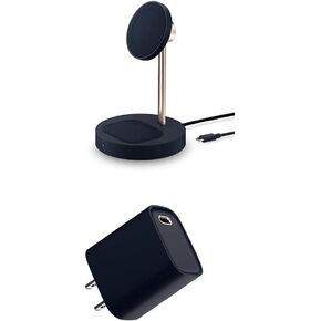 حامل ثنائي لاسلكي مغناطيسي من iOttie Velox. حامل تثبيت 7.5 واط + وسادة شحن 5 واط. MagSafe متوافق مع هواتف iPhone 12 وiPhone 13 وiPhone 14 وiPhone 15 Series وشاحن Qi AirPods (المحول غير متضمن)