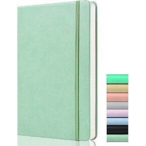 Bullet Dotted Journal A5, Dotted Notebook with 120GSM Thick Paper, 172 Pages, Back Pocket, Elastic Banded, 2 Mark Ribbons, Premium Hardcover Dotted Journal, Blue