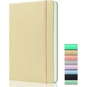 Bullet Dotted Journal A5، دفتر ملاحظات منقط مع ورق سميك 120 جرام في المتر المربع، 172 صفحة، جيب خلفي، شريط مطاطي، شريطين للعلامة، مجلة منقطة ذات غلاف مقوى ممتاز، أزرق