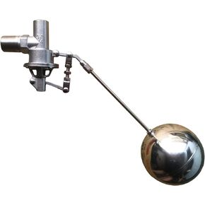 Viton sealing, 304 Stainless Steel Balanced Float Ball Valve, Tank Mount, 100 Psi (3/4")…