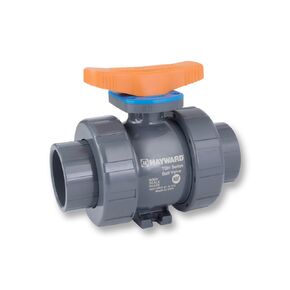 Hayward TBH1075ASTE0000 Series TBH True Union Ball Valve, Socket/Threaded End, PVC with EPDM Seals, 3/4" Size