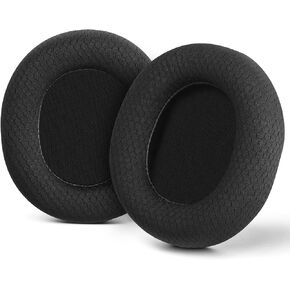Replacement Ear Pads Cushions for SteelSeries Arctis 1, 3, 5, 7, 9, 9X, Pro Headphones, Gaming Headset Headphone Earpads Cushion with Noise Cancelling Foam, Mesh Fabric (Black)