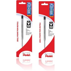 Pentel Bkc10bpa Black Medium Point Client™ Ball Point Pen Refill (Pack of 2)