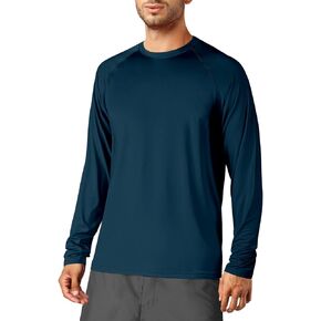 Men's Sun Shirts Long Sleeve Rash Guard UPF 50+ UV SPF Fishing Running Swim Shirts Lightweight Quick Dry