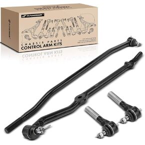 A-Premium Set of 4, Front Inner or At Connecting & Outer or At Piman Arm Tie Rod End Kit, Compatible with Jeep Grand Cherokee 1993-1998, Grand Wagoneer 1993