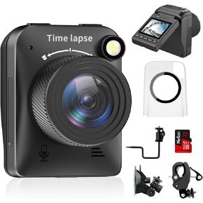 4K Time Lapse Camera Outdoor Construction/Plant/Weather/Life, IP66 Waterproof, 6 Month Battery Life, Manual Focus, 32GB TF Card Included