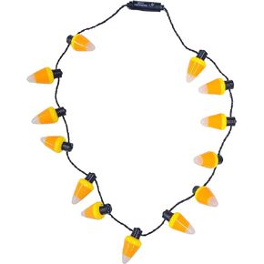 The Dreidel Company Halloween Necklace Light-Up Colorful Necklace, Costume Accessory, Spooky Party Favor, 25" Necklace