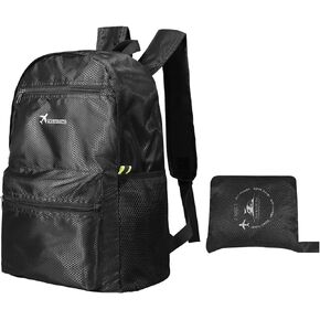 Hiking Backpack, Waterproof and Wear-resistant Lightweight Backpack Packable,Outdoor Travel Camping Daypack Foldable New Backpack（Black）