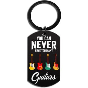 Cool Guitar Gifts for Men Unique Guitar Accessories Keychain Stuff Musician Gifts for Men Women Music Lovers Music Gifts for Musicians - You Can Never Have Too Many Guitars in Kuwait