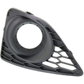 Front Left Driver Side Fog Light Bezel Replacement For 2010-2012 Ford Fusion & Hybrid Black Textured FO1038122 AE5Z17E811BA