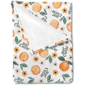 Watercolor Pink Watermelon Fruit Floral Baby Blanket for Girl Gift, Summer Vibe Flowers Flannel Fleece Nursery Bed Blankets, Soft Warm Lightweight Newborn Infant Toddler Kids Crib Bedding 30 x 40 Inch