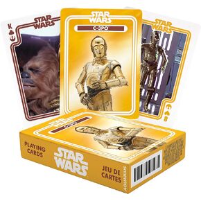 AQUARIUS Star Wars Playing Cards - C3PO Themed Deck of Cards for Your Favorite Card Games - Officially Licensed Star Wars Merchandise & Collectibles - Poker Size with Linen Finish