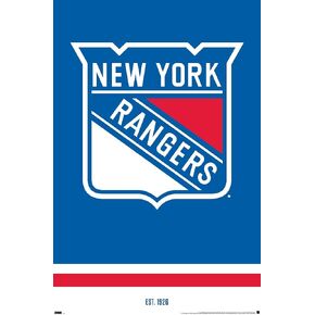 Trends International NHL New York Rangers - Logo 21 Wall Poster, 22.375" x 34", Premium Unframed Version