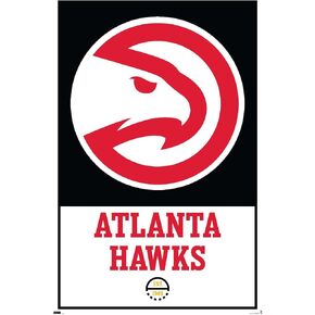 Trends International NBA Atlanta Hawks - Logo 21 Wall Poster, 14.725" x 22.375", Black Framed Version