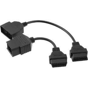 X AUTOHAUX 2pcs OBD1 to OBD2 22-Pin to 16-Pin and 17-Pin to 16-Pin Diagnostic Tool Adapter Connector Cable for Toyota