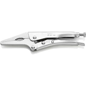KNIPEX - 41 34 165 Knipex Tools LP - 4134165 6-1/4" Grip Pliers w/ Long, Narrow Jaw, Nickel Plated