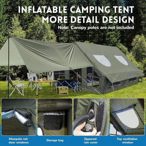 خيمة تخييم قابلة للنفخ مع مضخة، خيام قابلة للنفخ للتخييم في 4 فصول، خيمة قابلة للنفخ مقاومة للماء سهلة الإعداد، خيمة تخييم in Kuwait